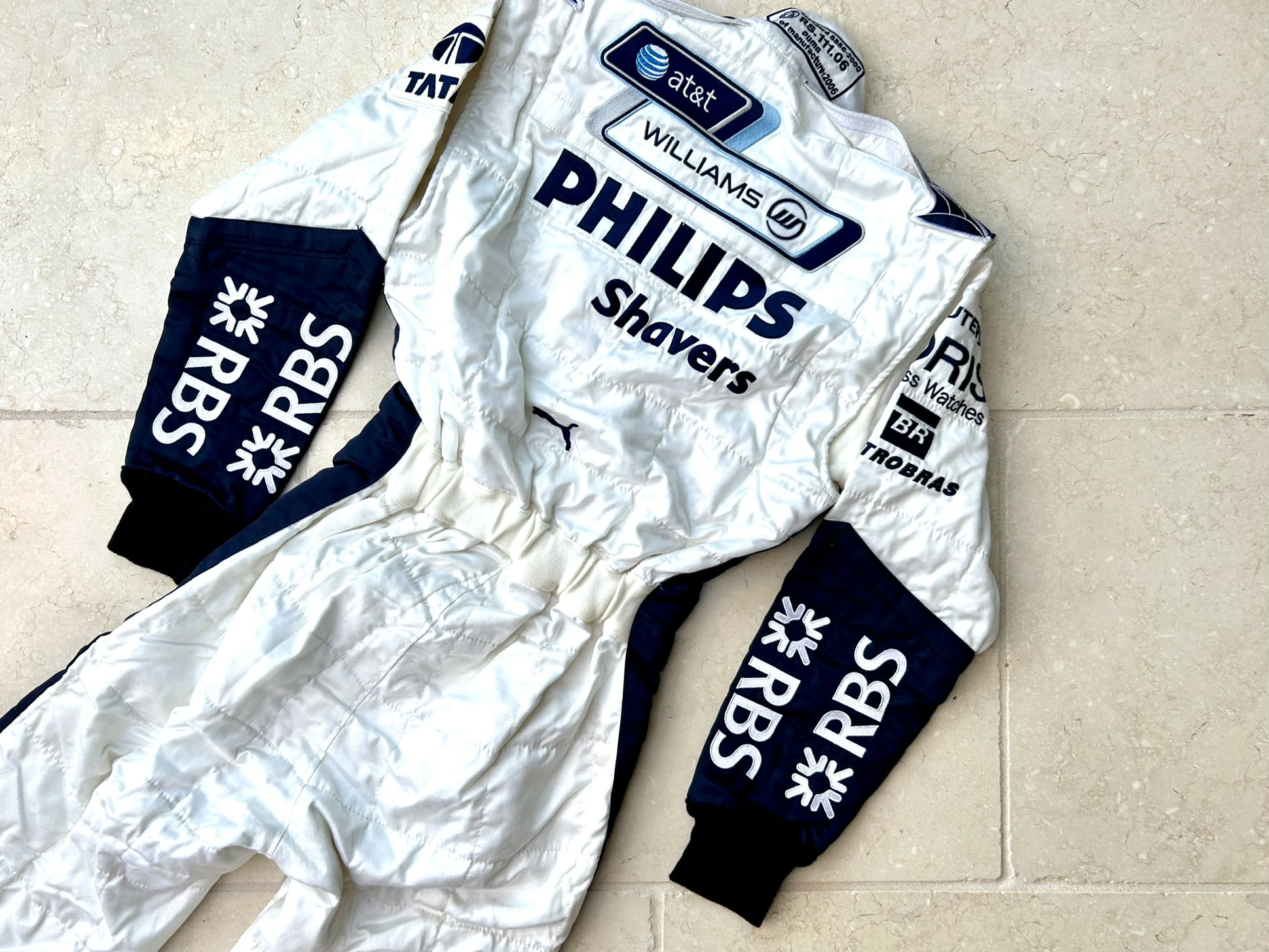 Kazuki Nakajima original 2006 Williams racesuit by Puma - Image 3